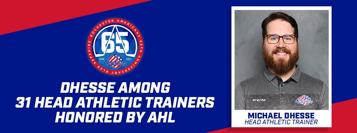 DHESSE AMONG 31 ATHLETIC TRAINERS HONORED BY AHL