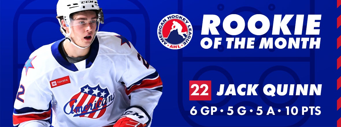 QUINN NAMED AHL'S ROOKIE OF THE MONTH FOR OCTOBER