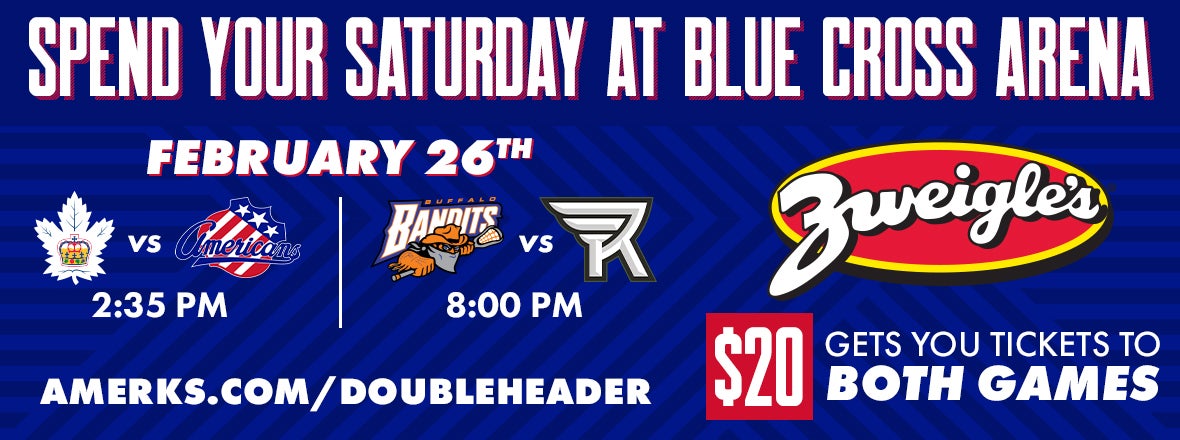 SPEND SATURDAY AT THE BLUE CROSS ARENA WITH THE AMERKS AND KNIGHTHAWKS