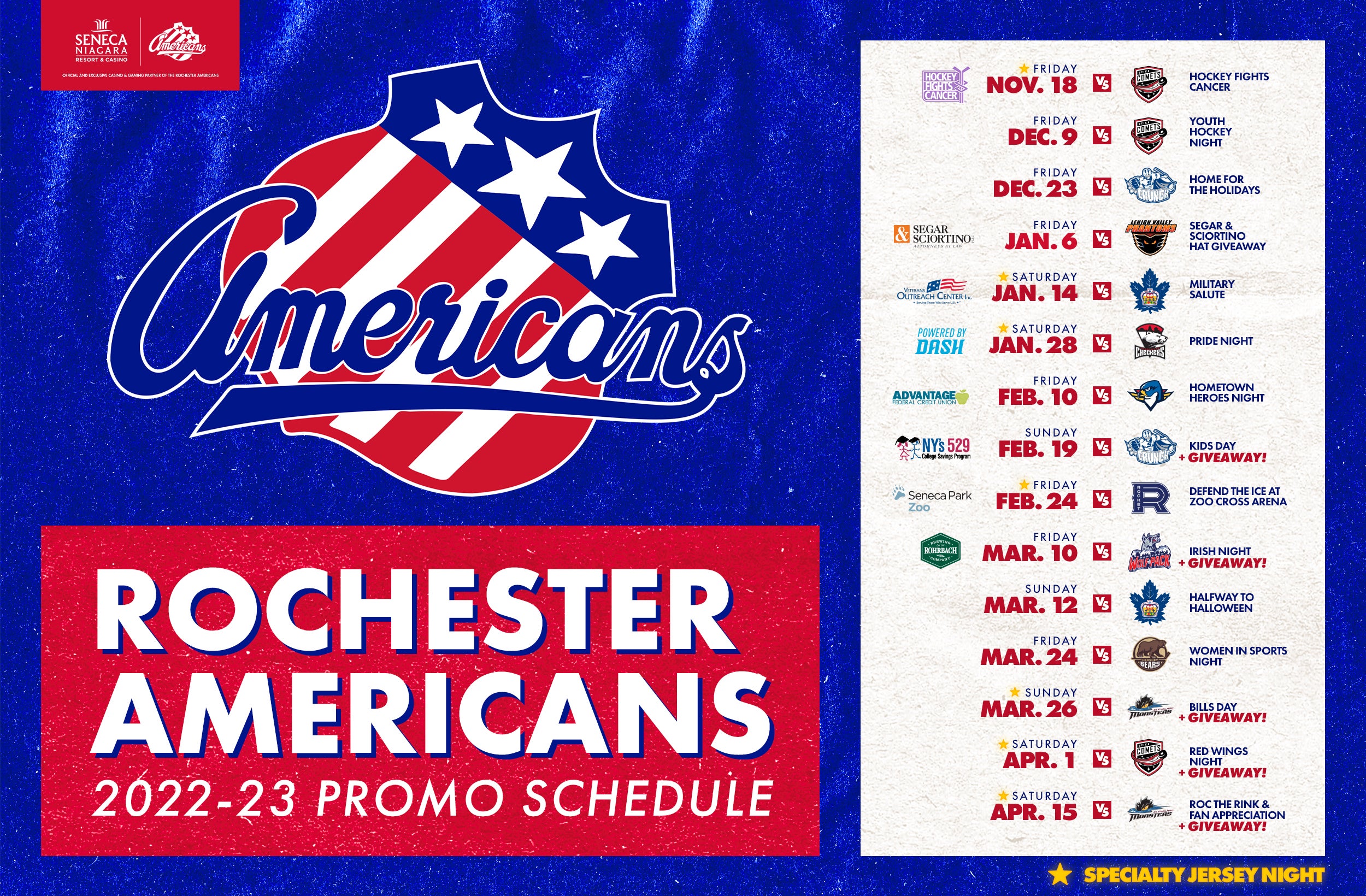 Promotional Schedule  Springfield Thunderbirds