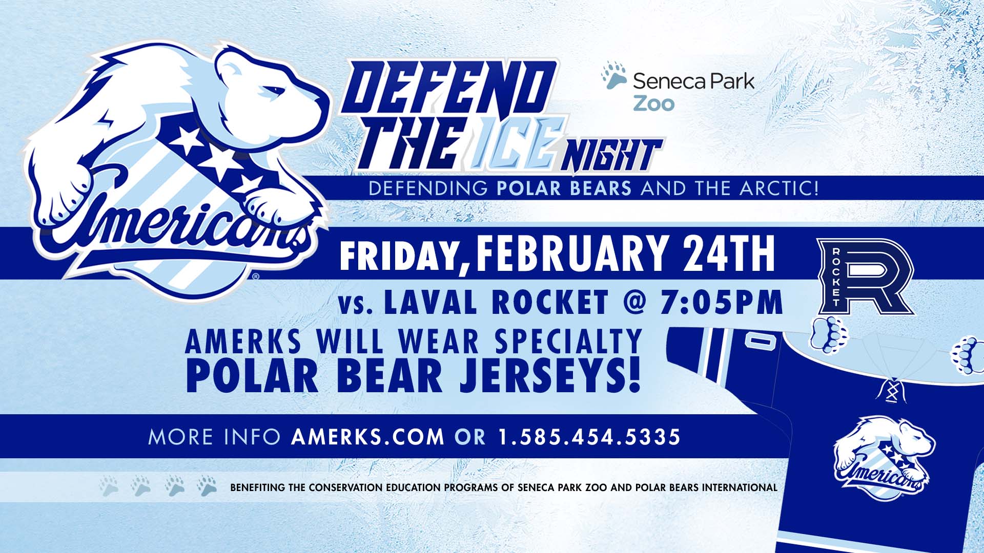 AMERKS RENEW PARTNERSHIP WITH SENECA PARK ZOO FOR “DEFEND THE ICE MONTH”