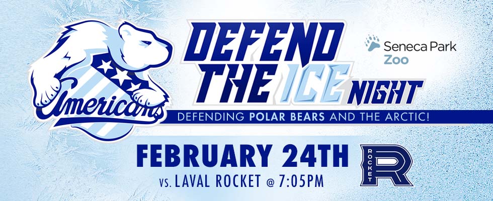 Rochester Americans - Tomorrow, we will be wearing special polar bear  jerseys for Defend The Ice Night presented by Seneca Park Zoo 🎫's -->