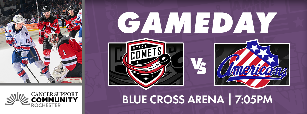 AMERKS HOST COMETS ON HOCKEY FIGHTS CANCER NIGHT