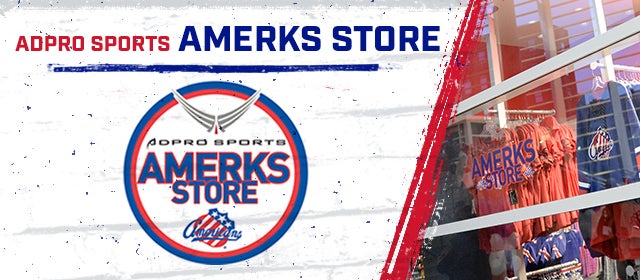 Amerks Store Logo with sample Amerks merchandise