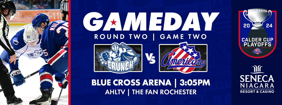 AMERKS MEET CRUNCH IN GAME 2 THIS AFTERNOON