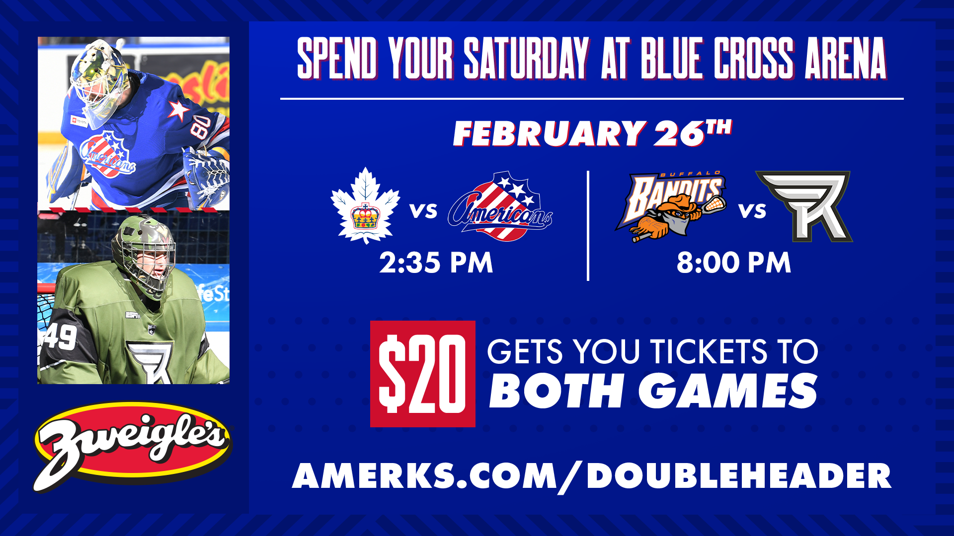 Rochester Americans on X: LET'S GET A BIG BILLS DAY WIN‼️ 🏒: Amerks vs.  Monsters 📍: Blue Cross Arena ⏰: 3:05pm 🎟:  🎧: The  Fan Rochester 📺: AHL TV  /