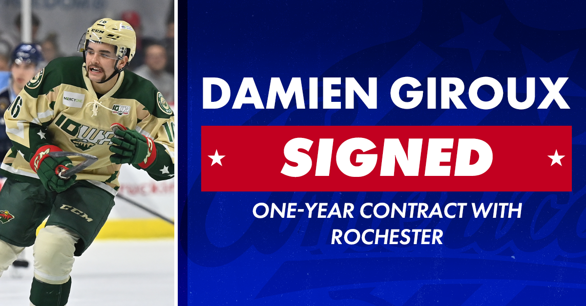 AMERKS SIGN GIROUX TO ONEYEAR CONTRACT Rochester Americans