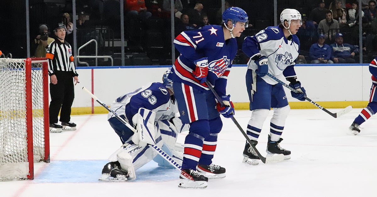 AMERKS DOUBLED UP BY CRUNCH IN PRESEASON OPENER Rochester Americans