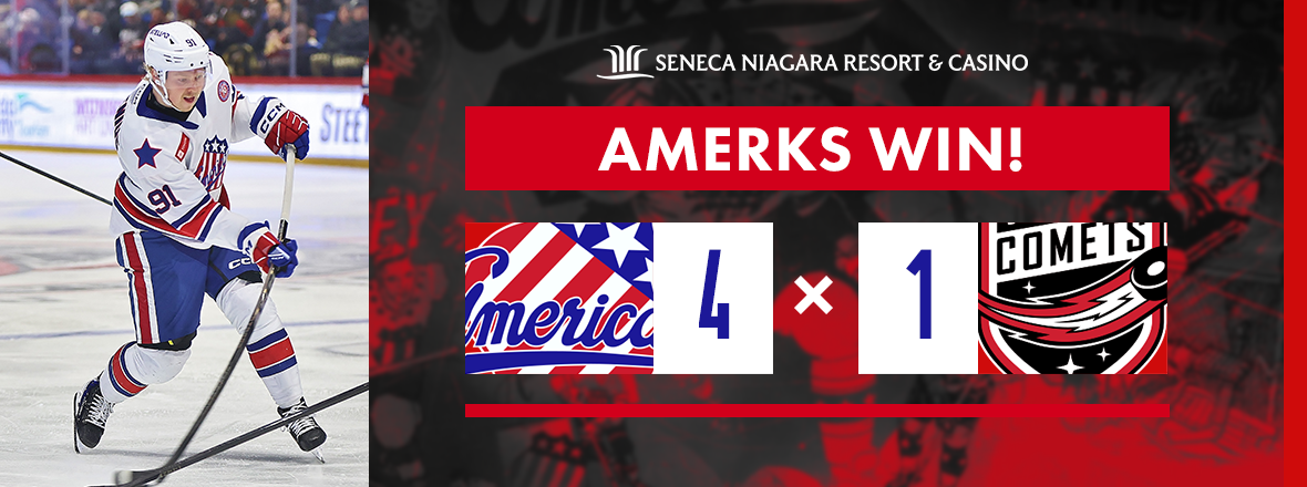 AMERKS ALL-STARS SHINE IN 4-1 WIN OVER COMETS