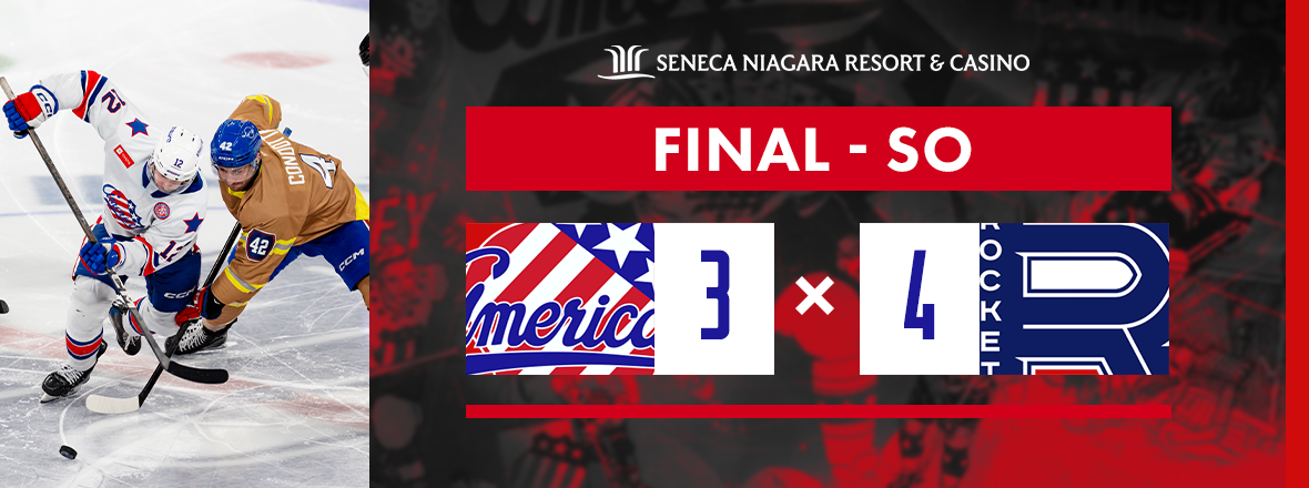 AMERKS EARN POINT IN 4-3 SHOOTOUT LOSS TO ROCKET