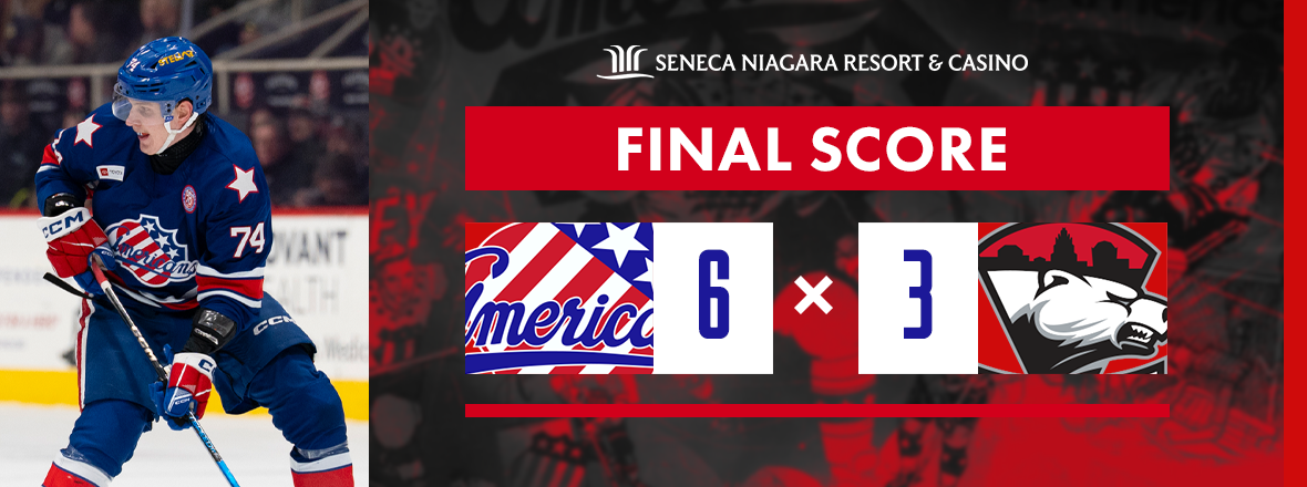 AMERKS USE FOUR-GOAL THIRD PERIOD TO DOUBLE UP CHECKERS