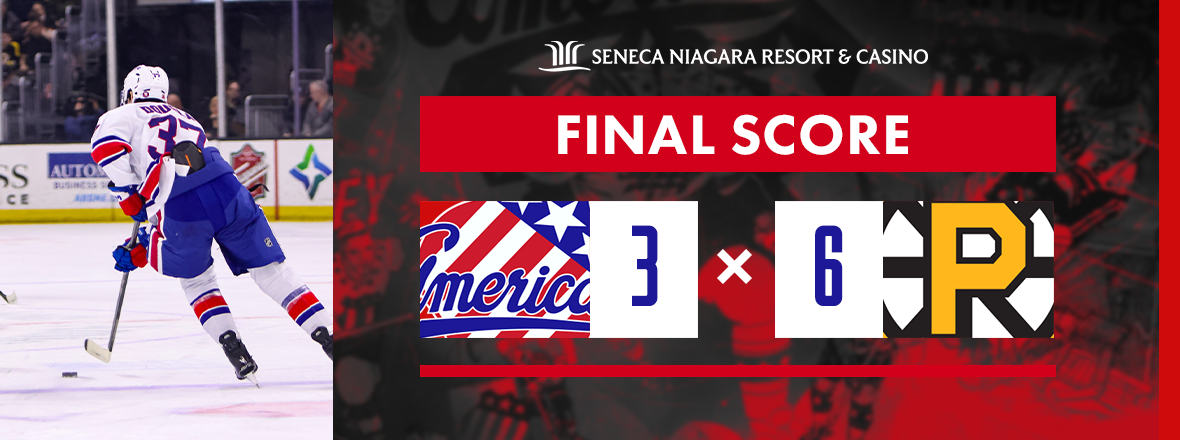 AMERKS CLOSE OUT ROAD TRIP WITH 6-3 LOSS IN PROVIDENCE