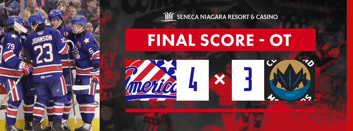 AMERKS TOP MONSTERS IN OVERTIME FOR THIRD STRAIGHT WIN