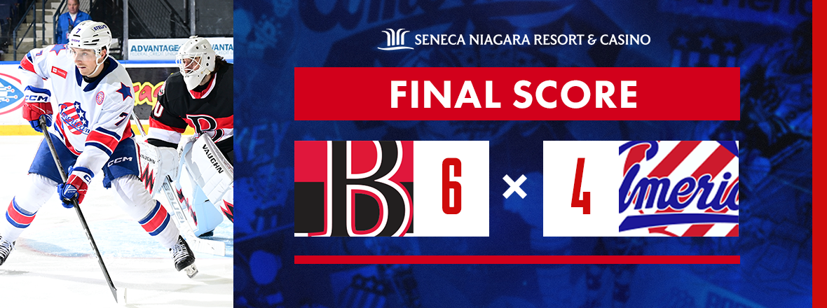 THIRD-PERIOD RALLY COMES UP SHORT IN 6-4 LOSS TO SENS