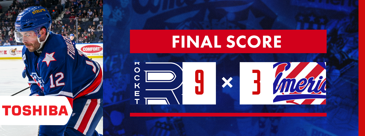 AMERKS CLOSE OUT FEBRUARY WITH 9-3 LOSS TO ROCKET