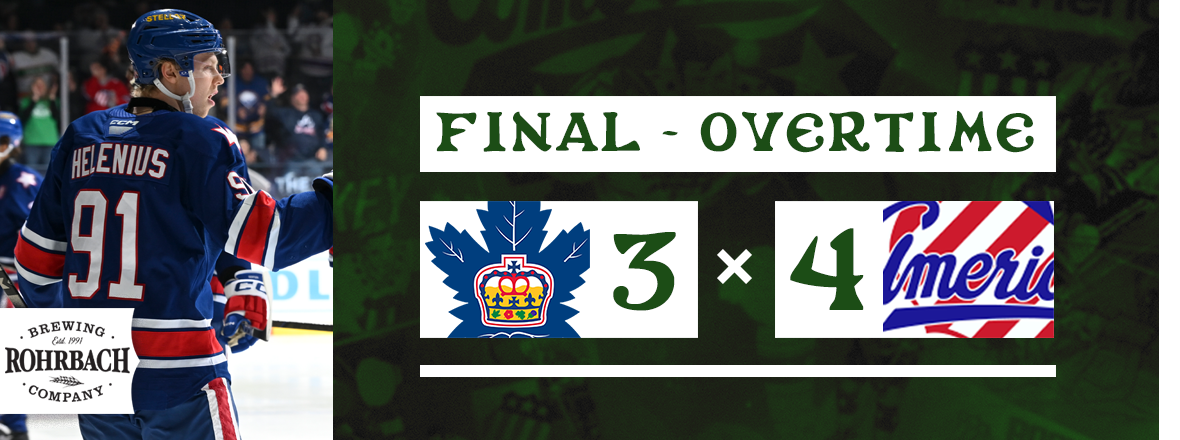 AMERKS SNAP SKID WITH OT WIN OVER MARLIES