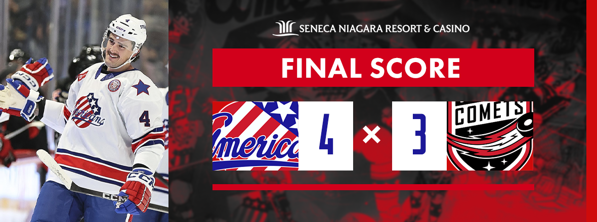 AMERKS HOLD OFF COMETS TO GET BACK IN WIN COLUMN