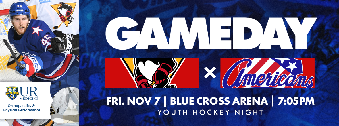 AMERKS ENTERTAIN PENS IN LONE VISIT TO ROCHESTER