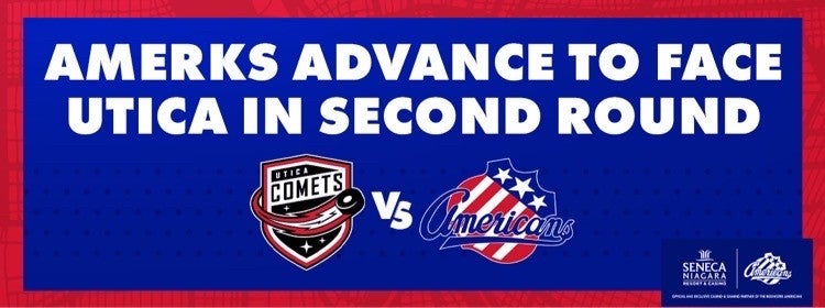 AMERKS ADVANCE TO MEET UTICA IN NORTH DIVISION SEMIFINALS