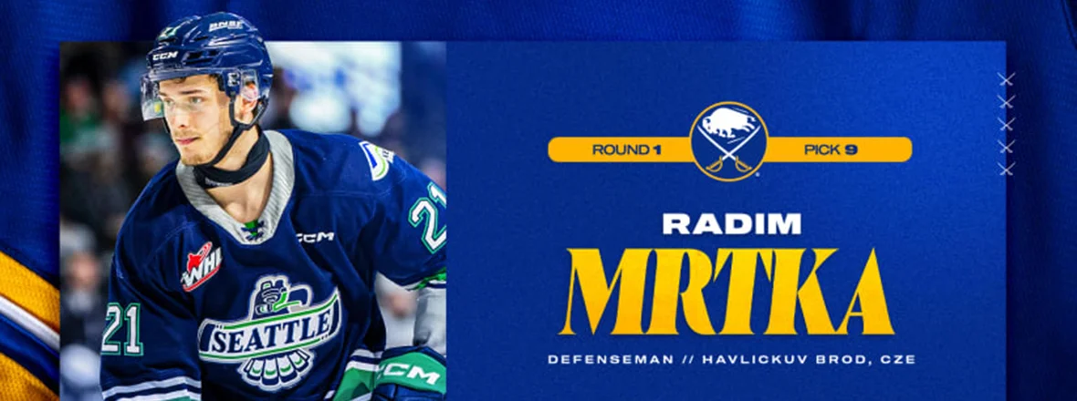 SABRES SELECT MRTKA WITH 9TH OVERALL IN 2025 NHL DRAFT 